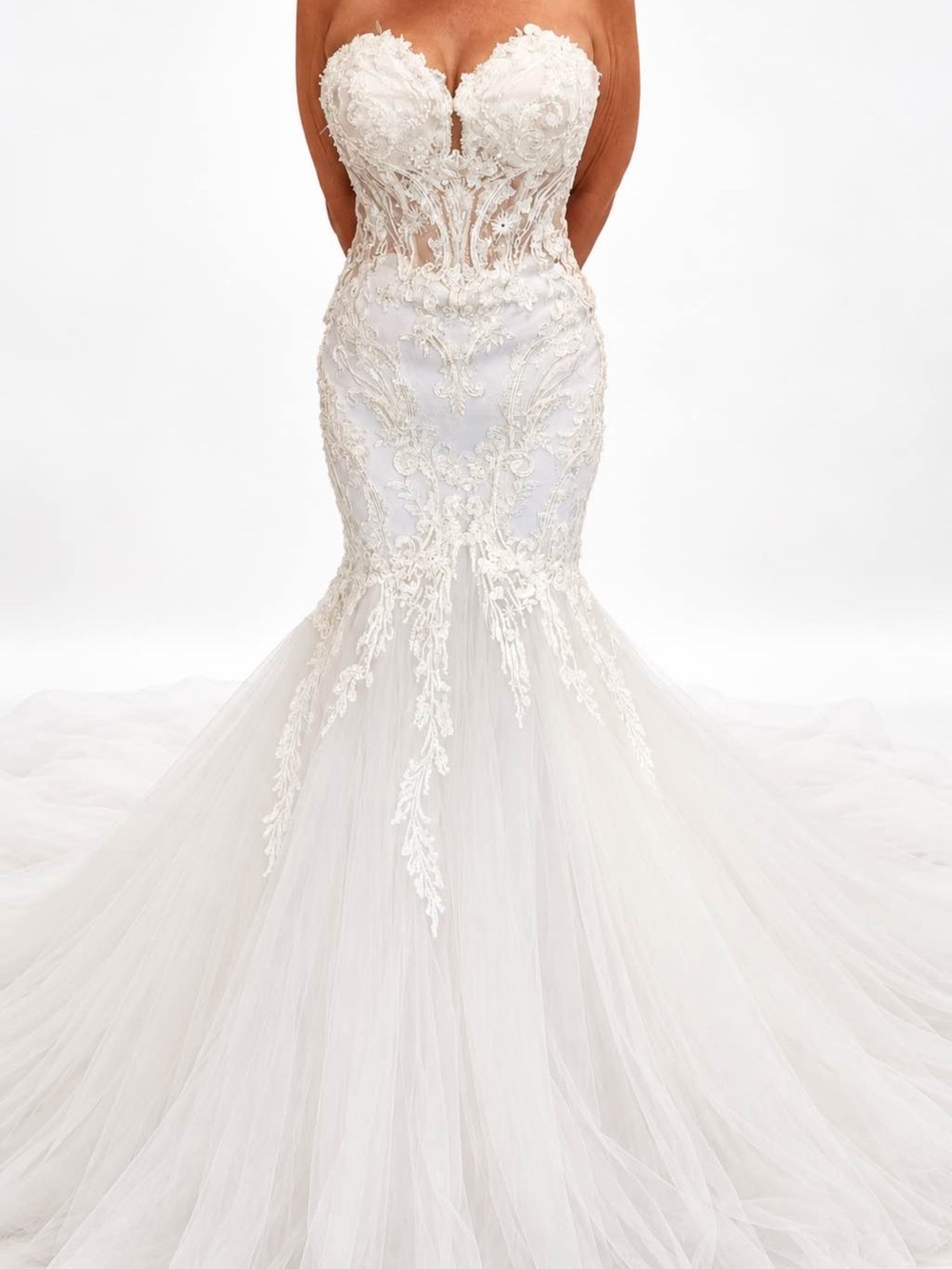 ÉLYSÉE Margaux 19712 Mermaid Wedding Dress Bridal Size 6